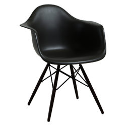 Vitra Eames DAW 43cm Armchair Grey / Dark Maple